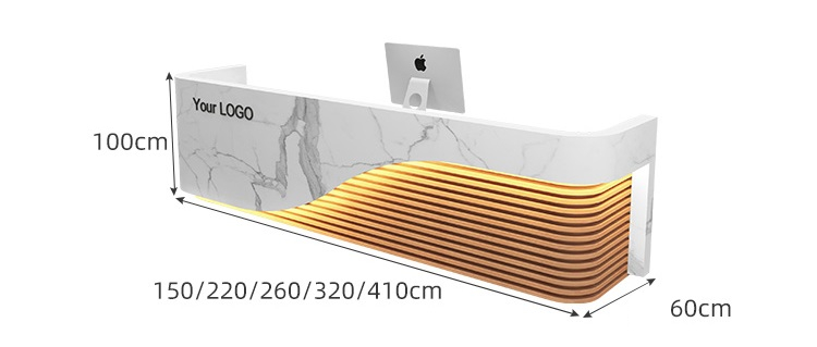 solid wood reception counter