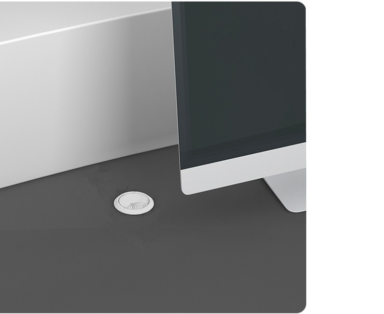 white reception desk
