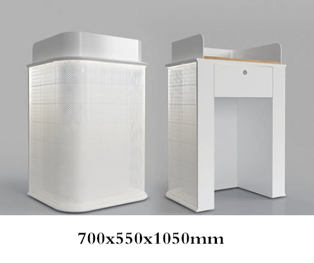 matt white reception desk