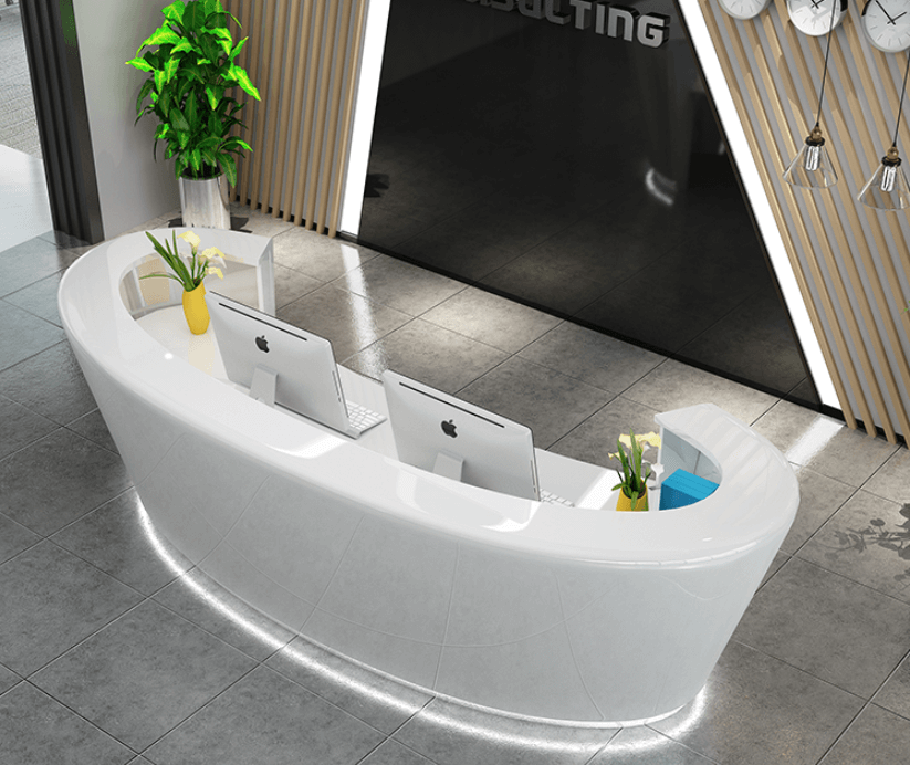 round reception desk