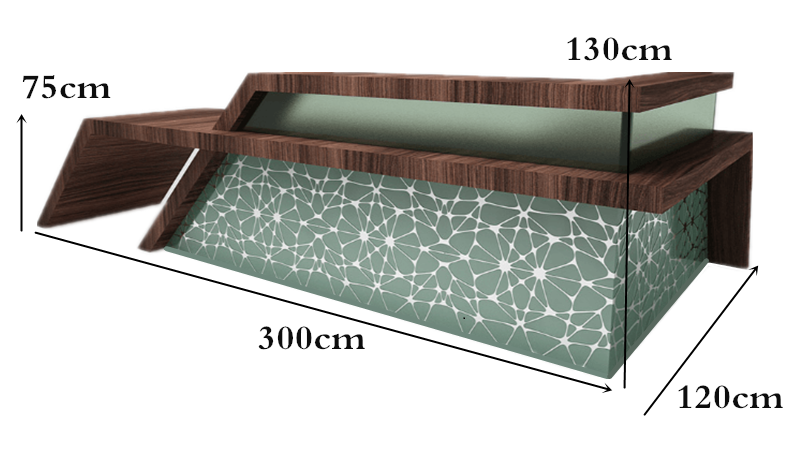 wooden reception table
