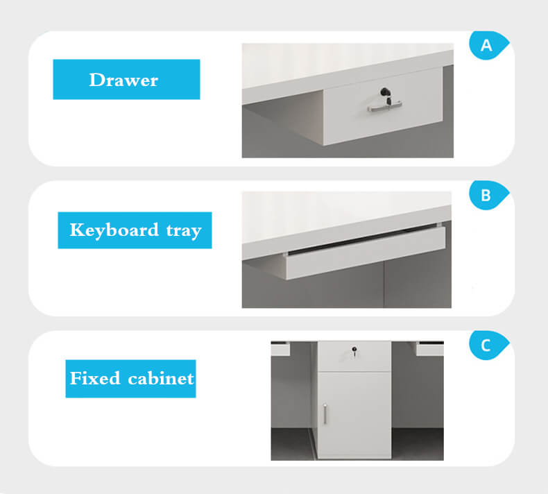 white color reception desk