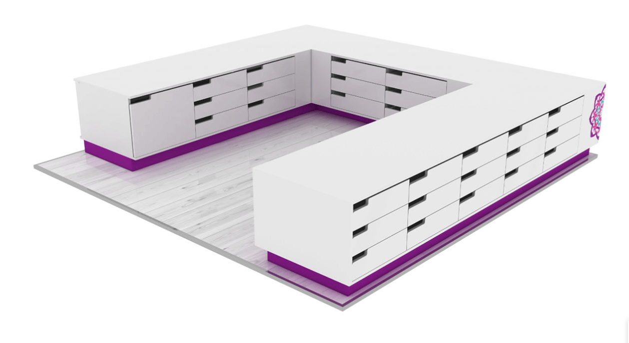 retail mall clothing stand