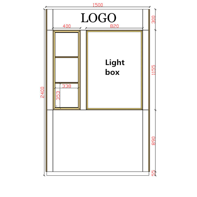 wall cabinet size
