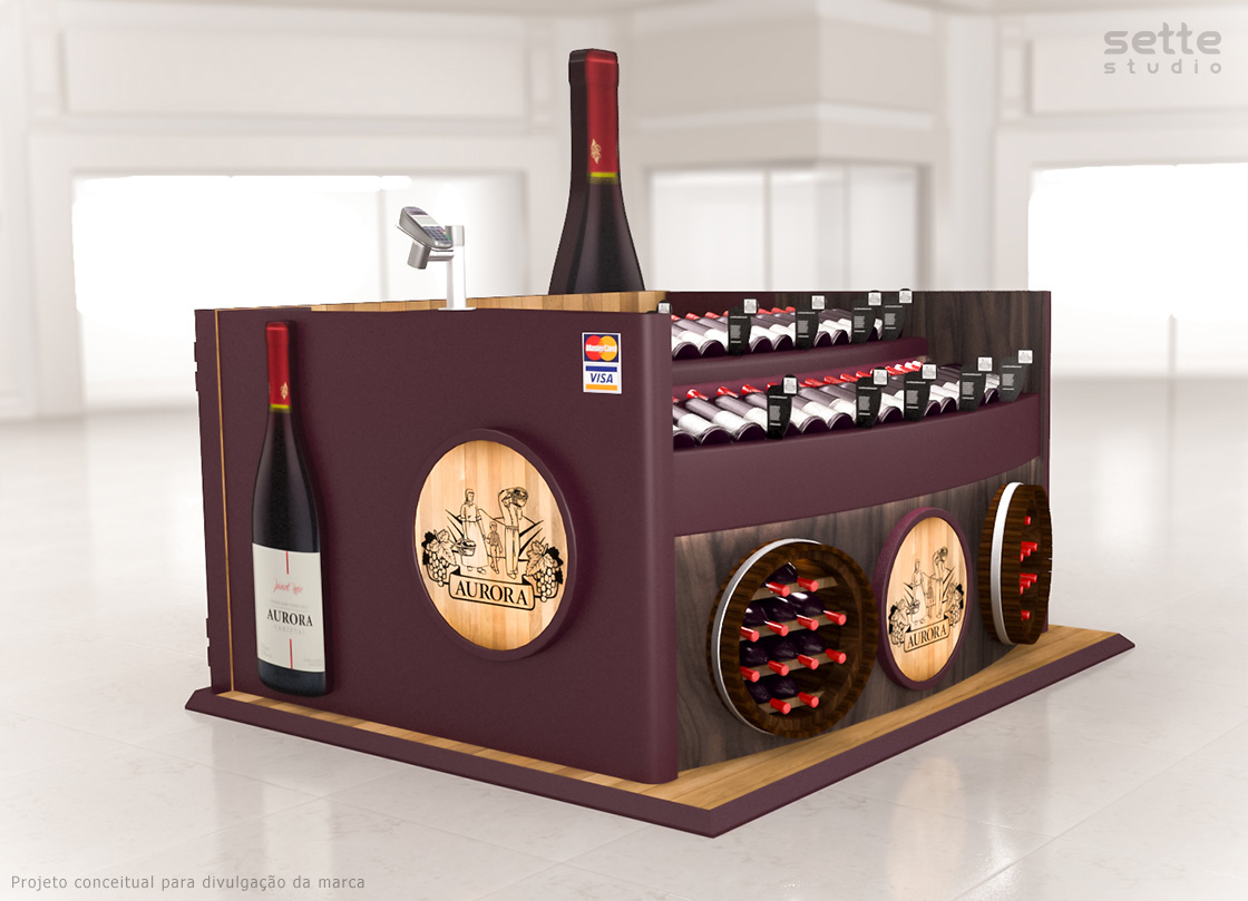 red wine display cabinet