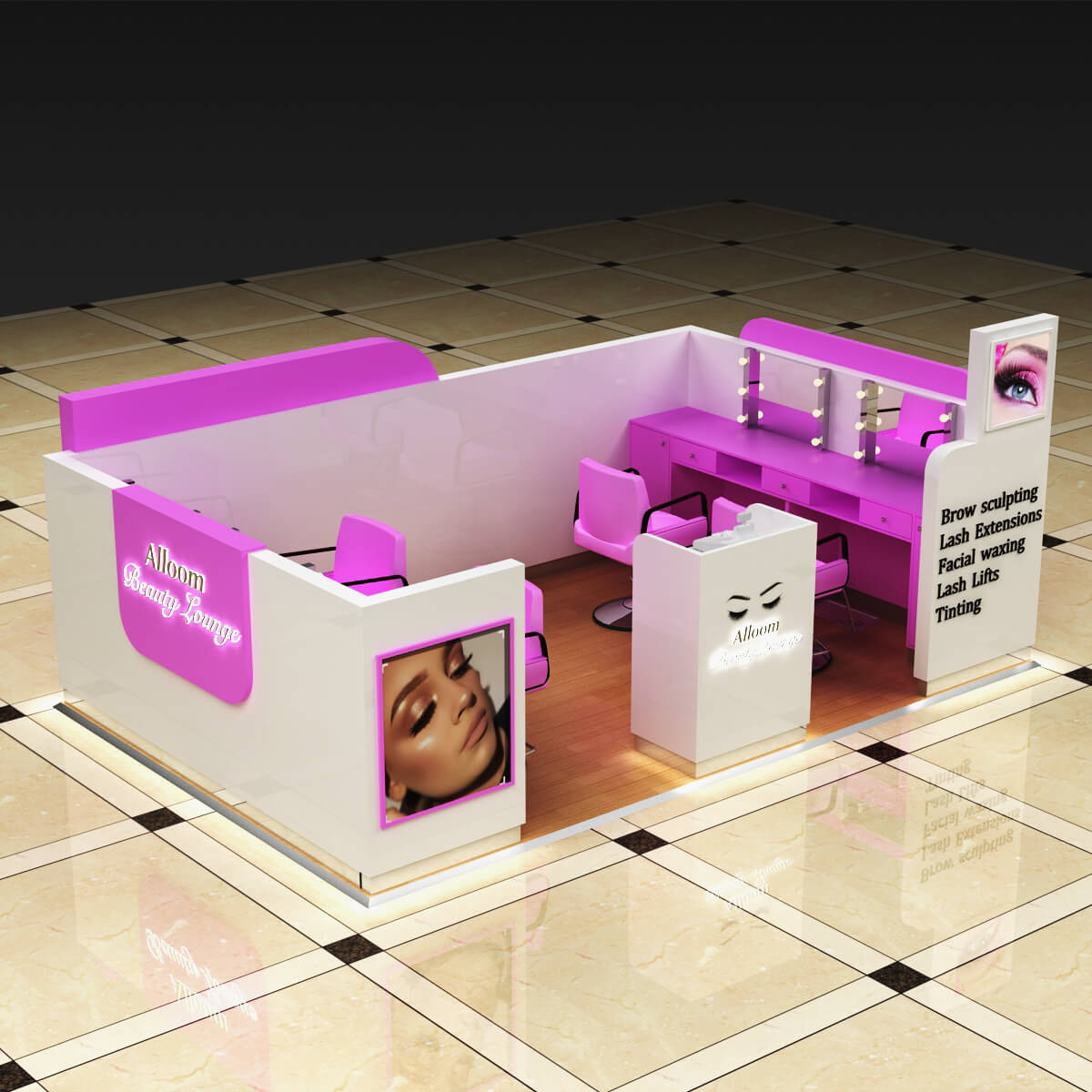 eyelash extension kiosk 