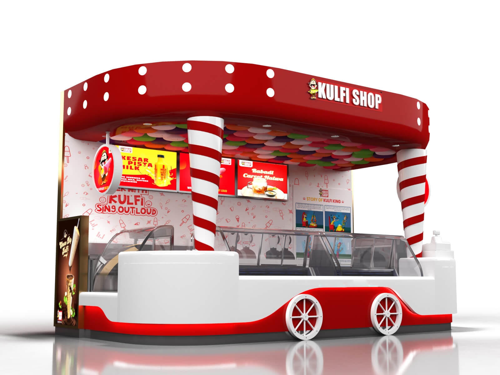 mall ice cream kiosk 