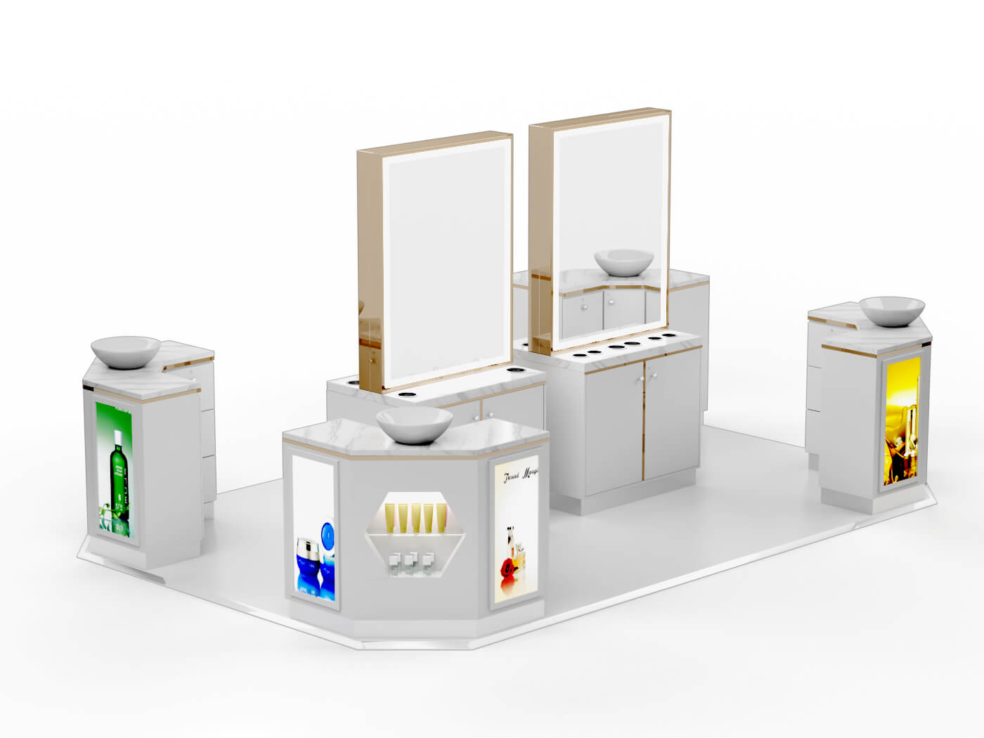cosmetic display kiosk 
