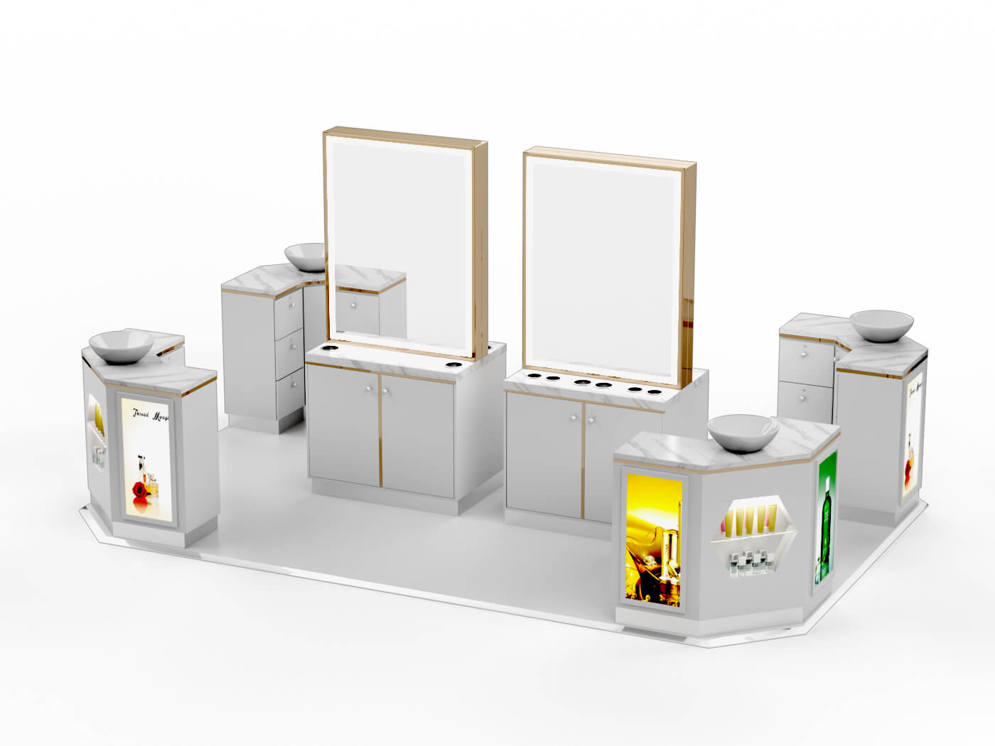 makeup booth design 
