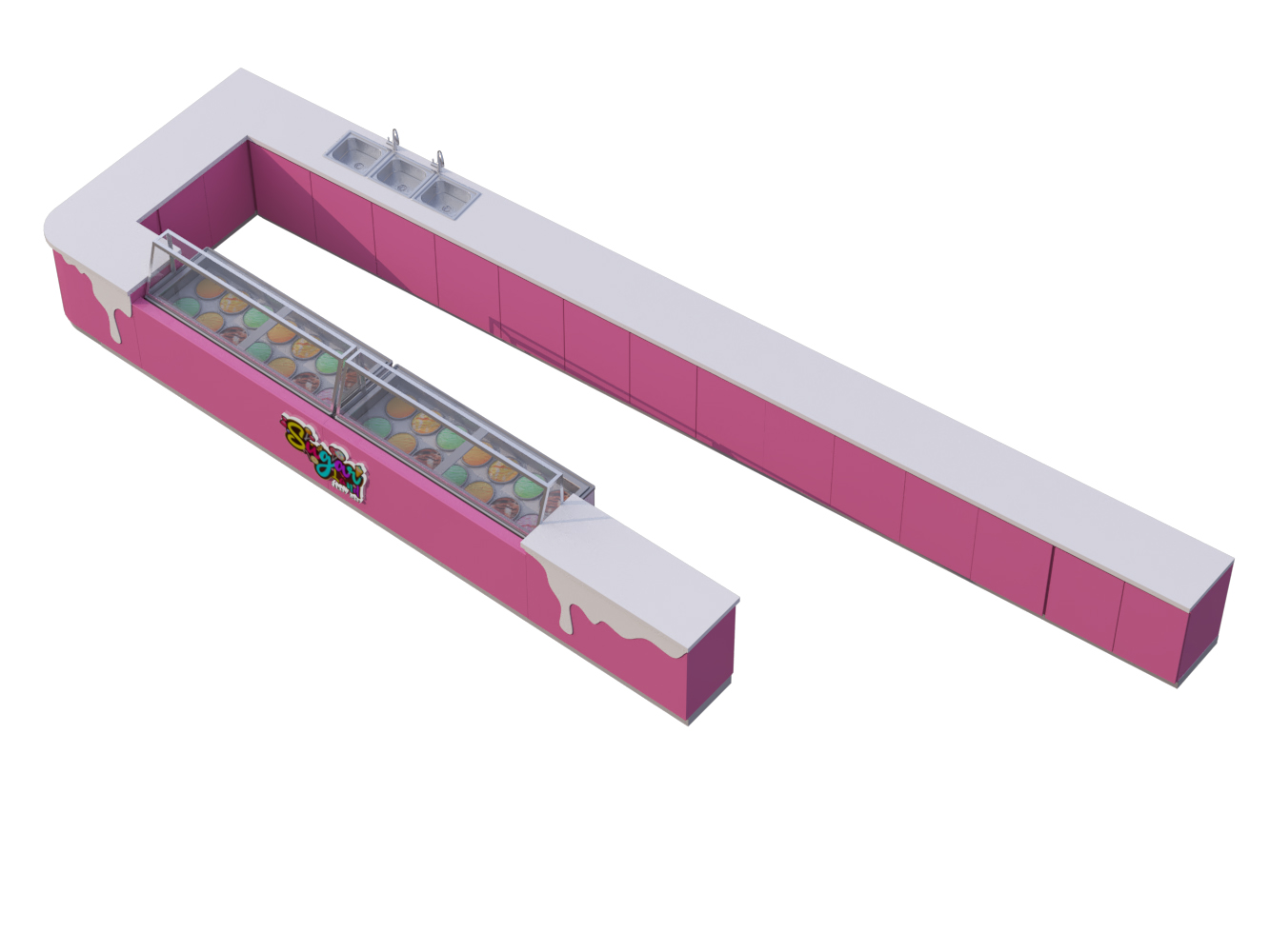 ice cream counter