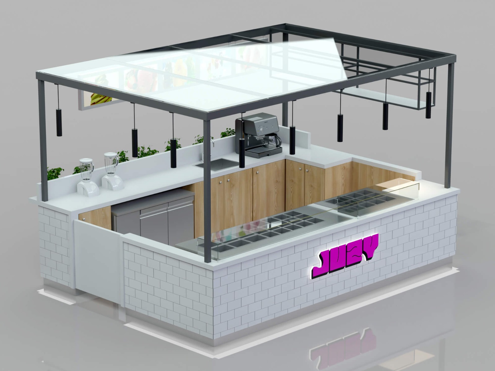 mall beverage booth 