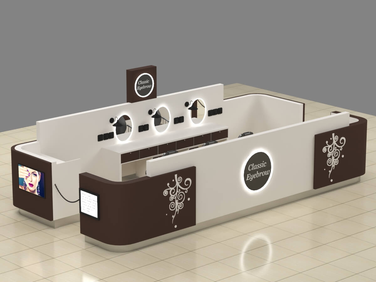 eyebrow bar kiosk 