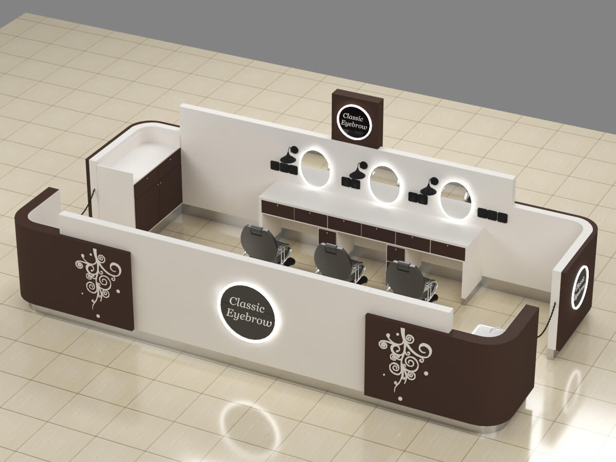 brow bar kiosk for sale 