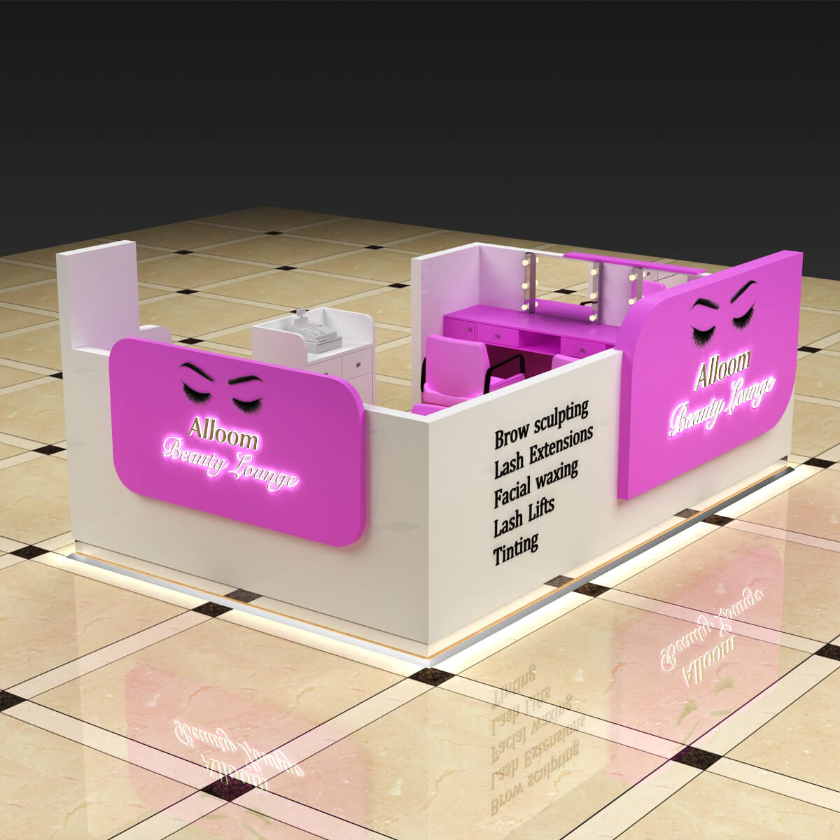 Ant lash extension kiosk 