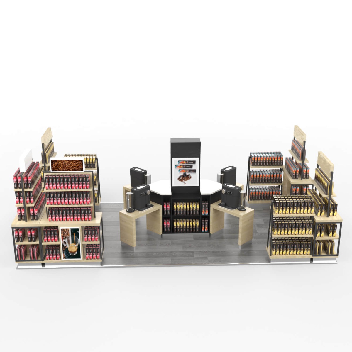 beverage display counter