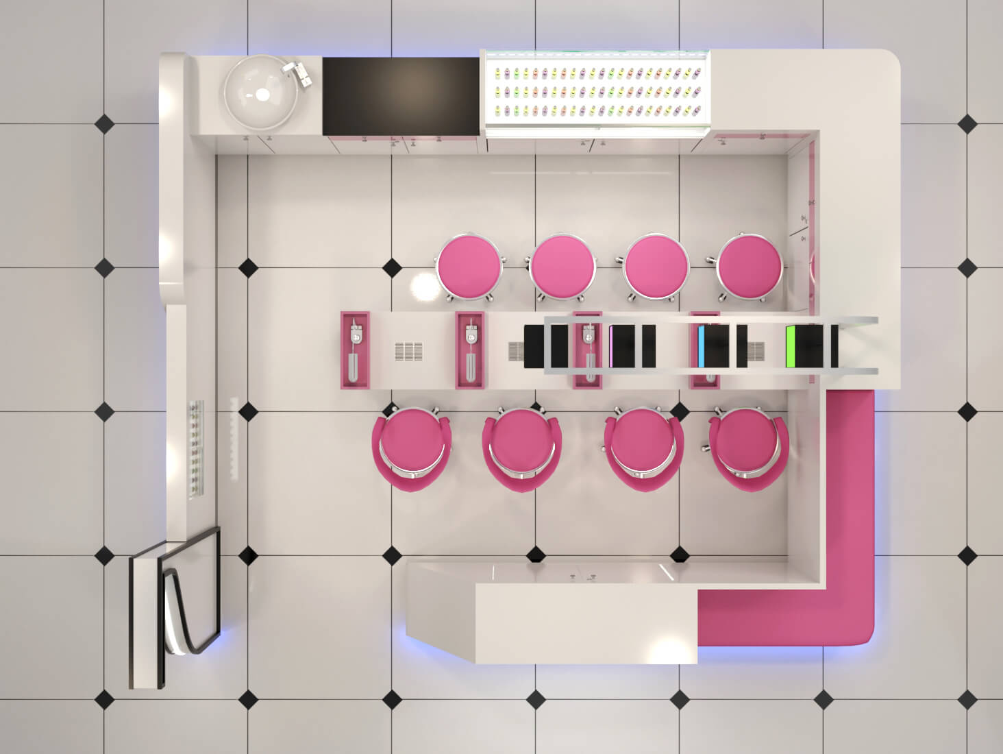 nail beauty booth