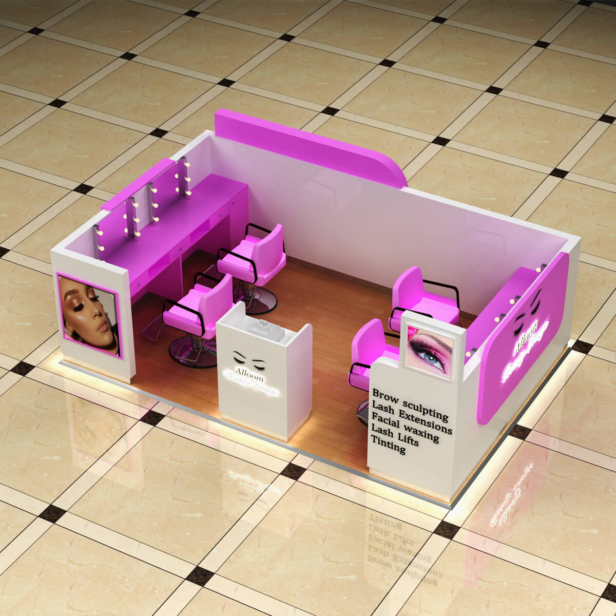 brow bar kiosk 