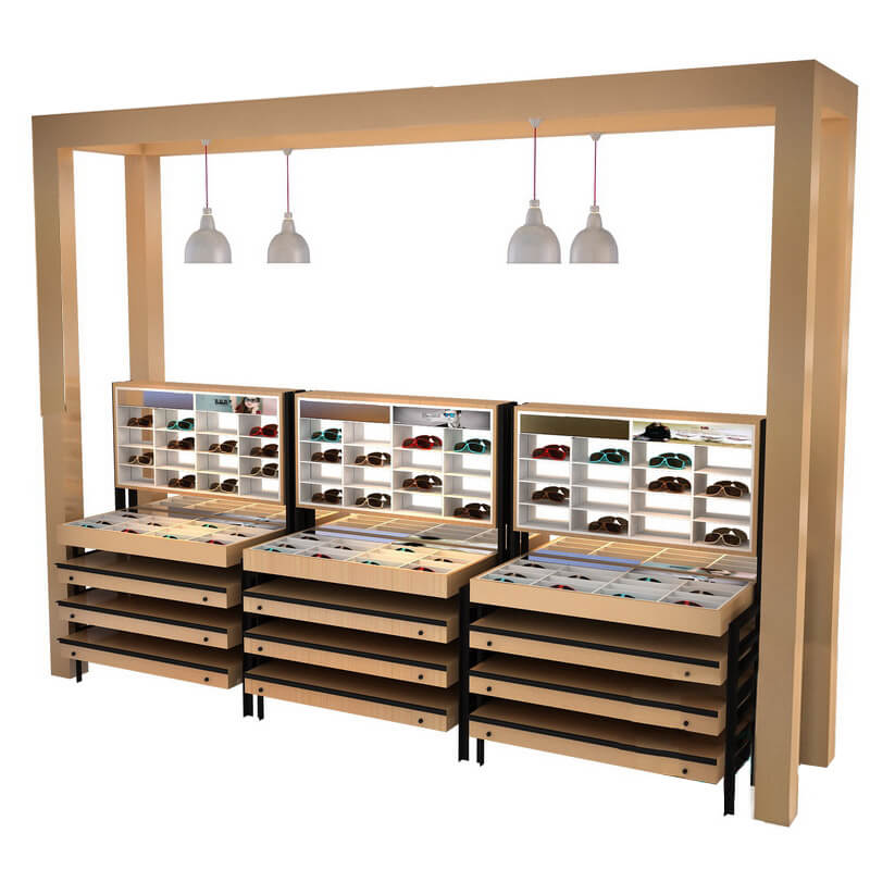 high end eyewear display shelf