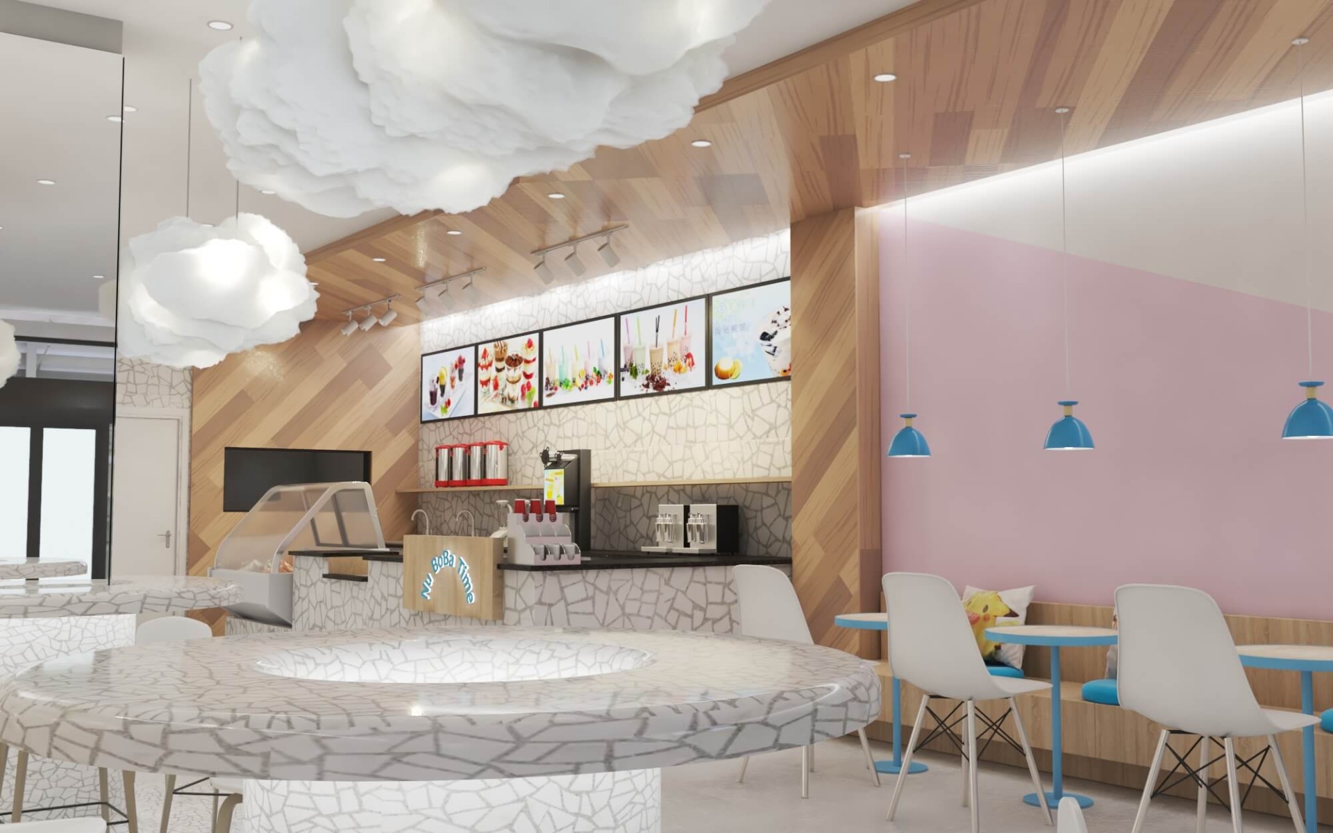 bubble tea shop furniture 