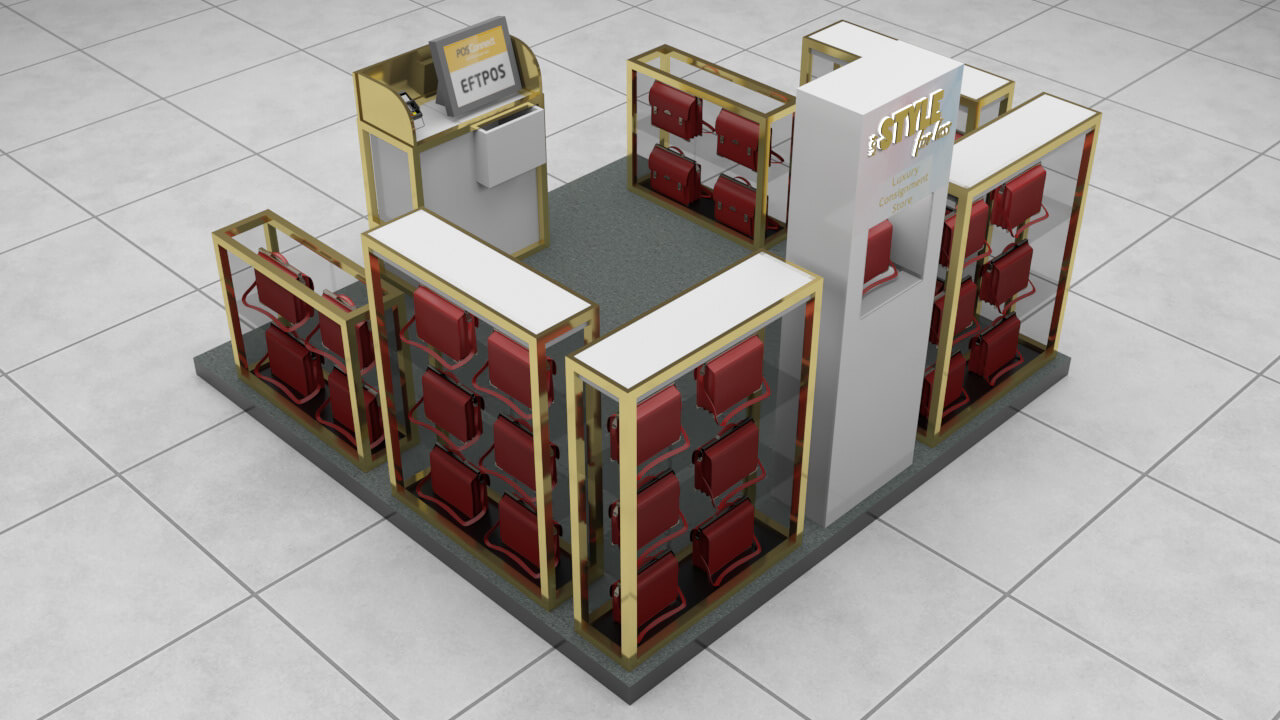 purse display booth 