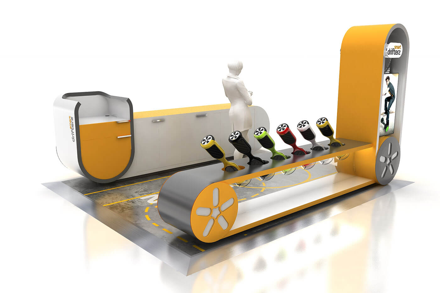 scooter display counter