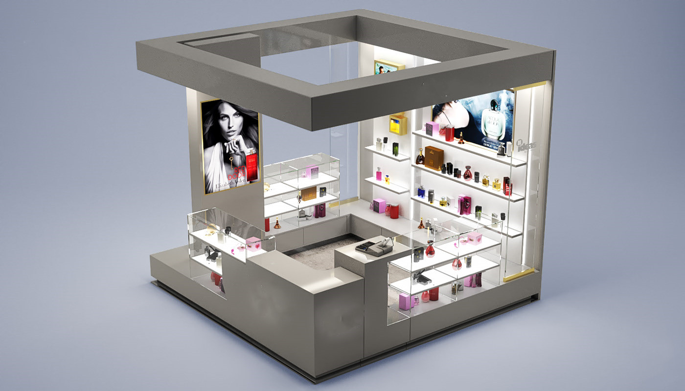 perfume display booth 