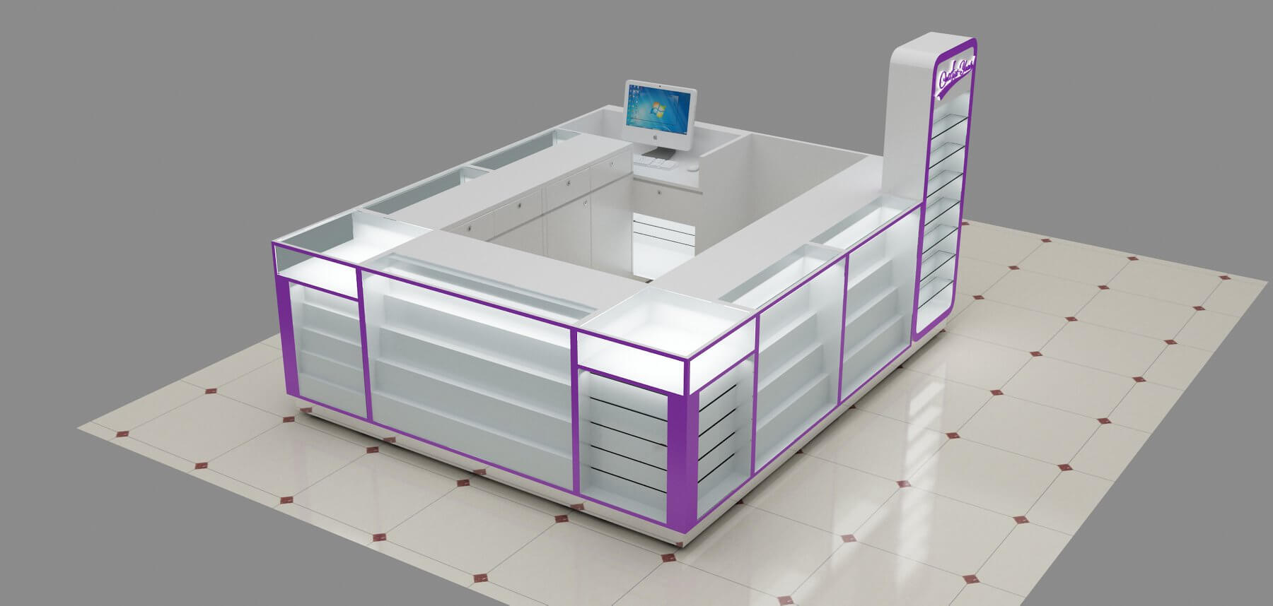 mall phone display cabinet
