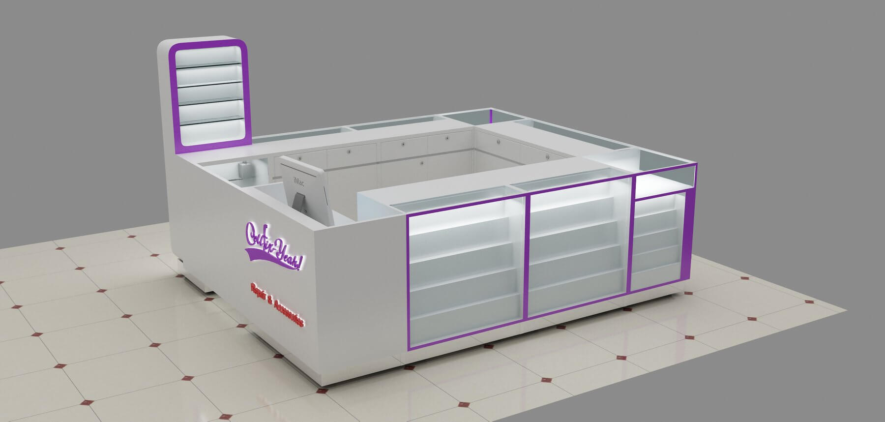 phone accessories kiosk
