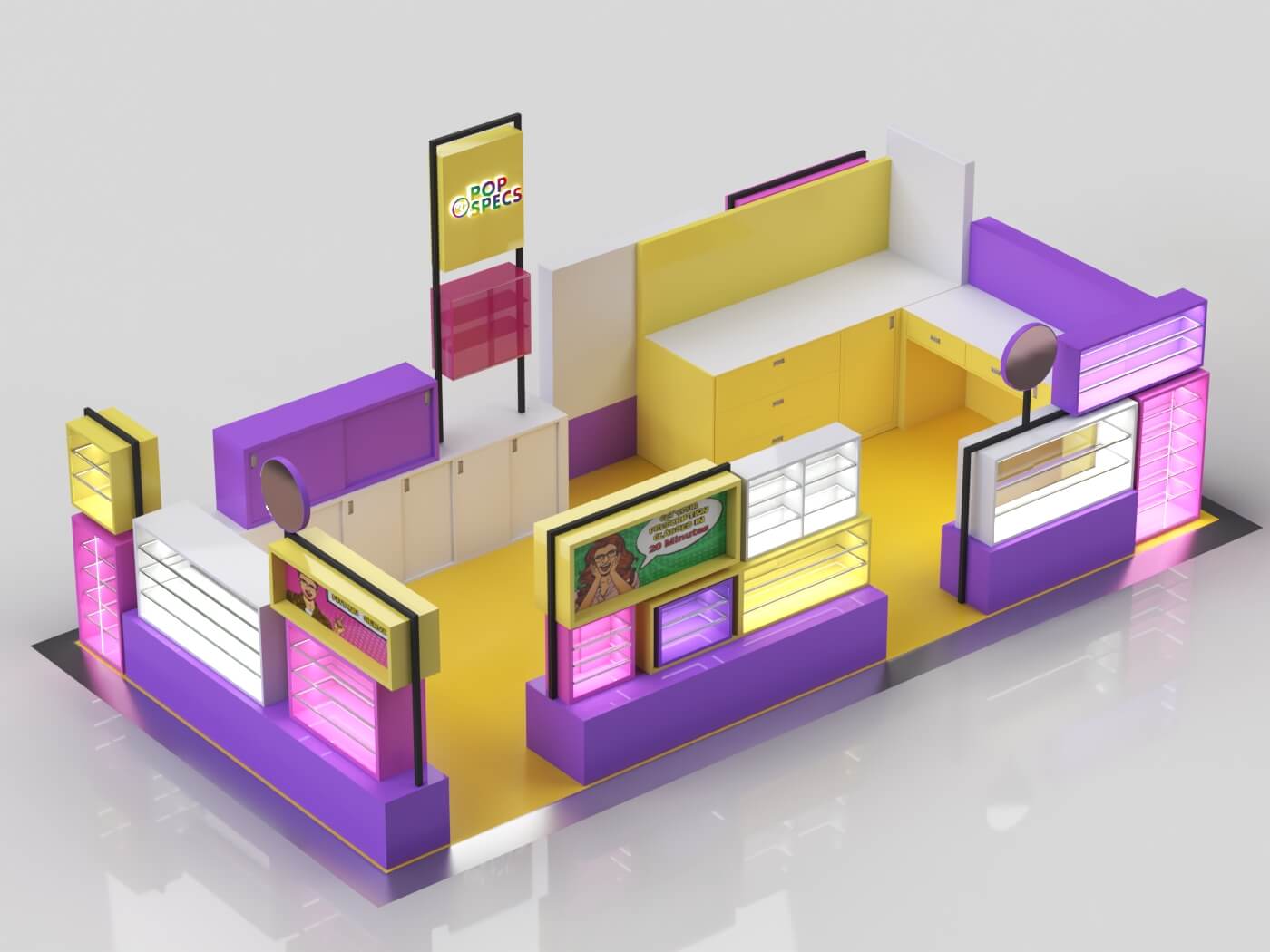 eyeglasses display kiosk 