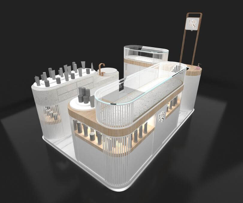 perfume display counter