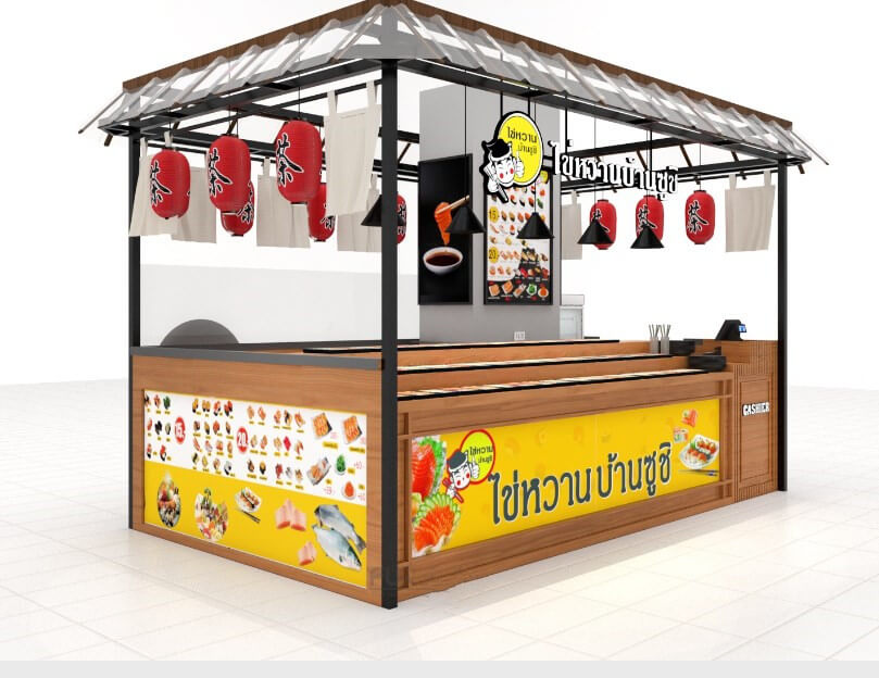 sushi display kiosk 