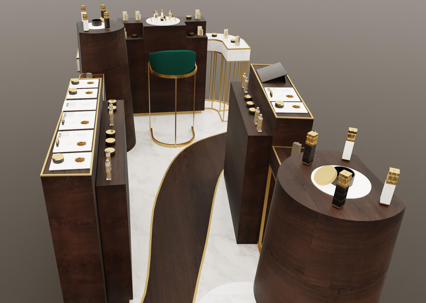 perfume display stand 
