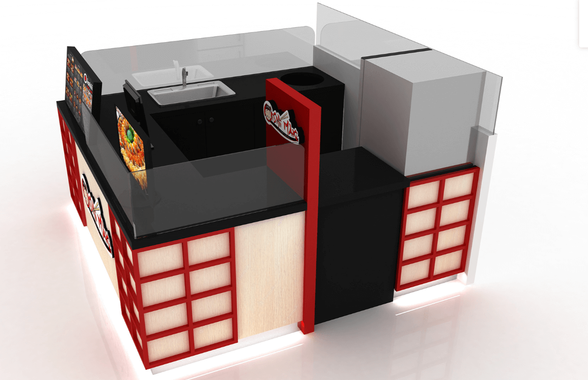 sushi display counter