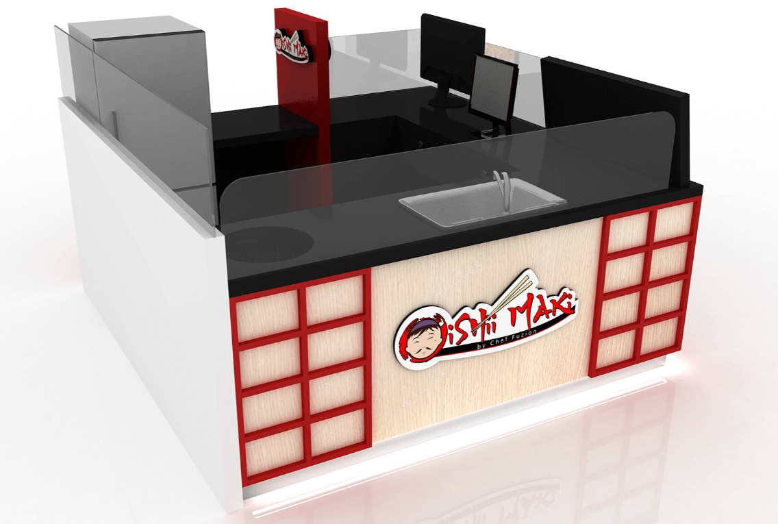 ant display sushi counter