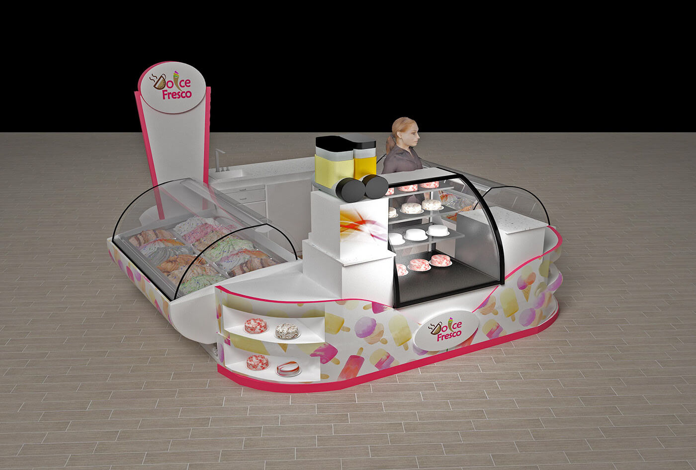 sweet cake kiosk 