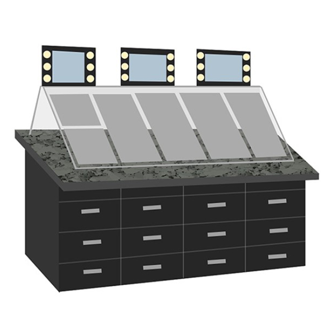 cosmetic display counter
