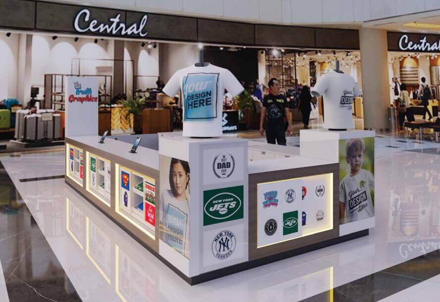 T-shirt printing kiosk 