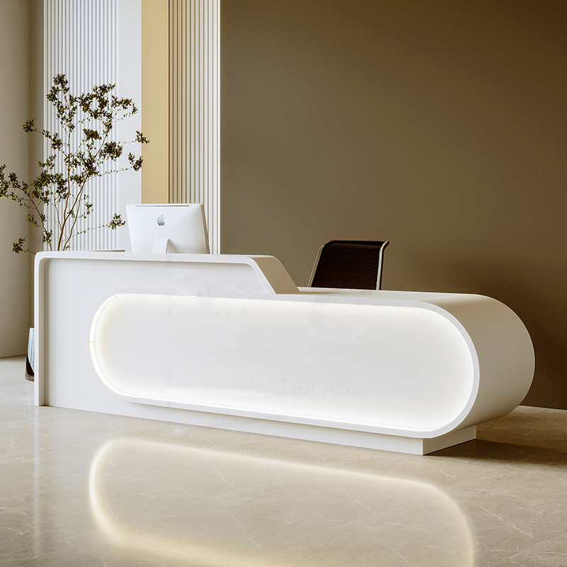 Elegant White Reception Desk