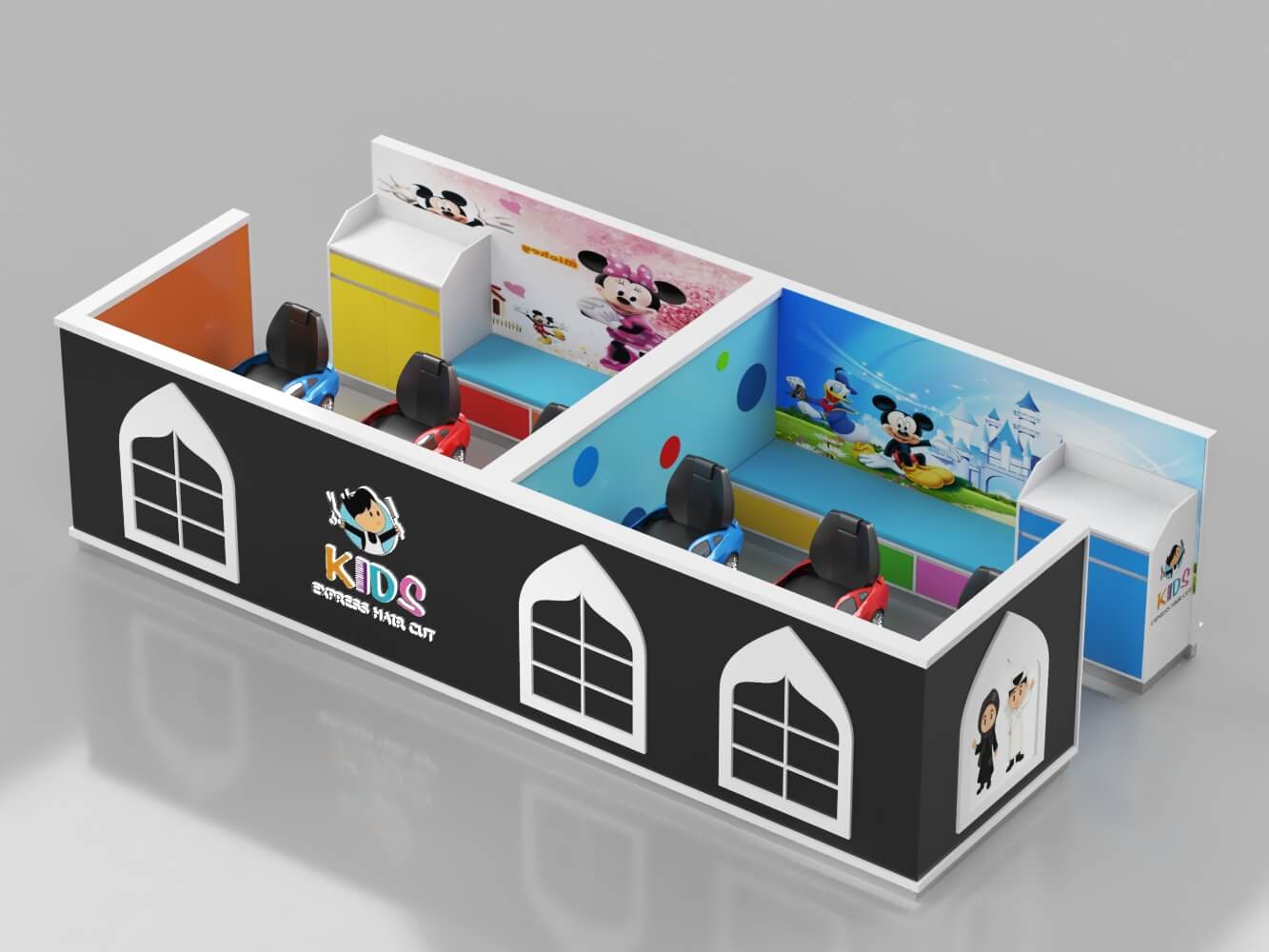 hair beauty kiosk design 