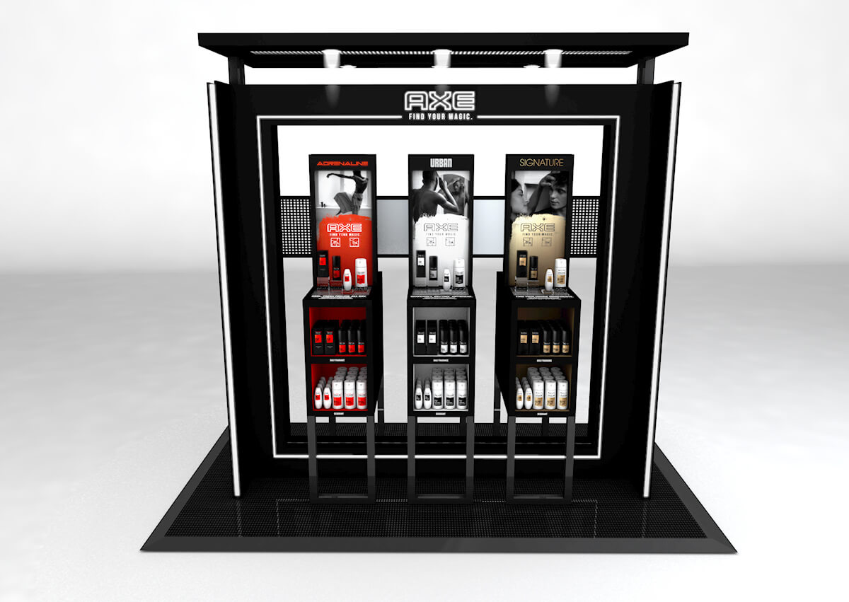 shampoo display showcase