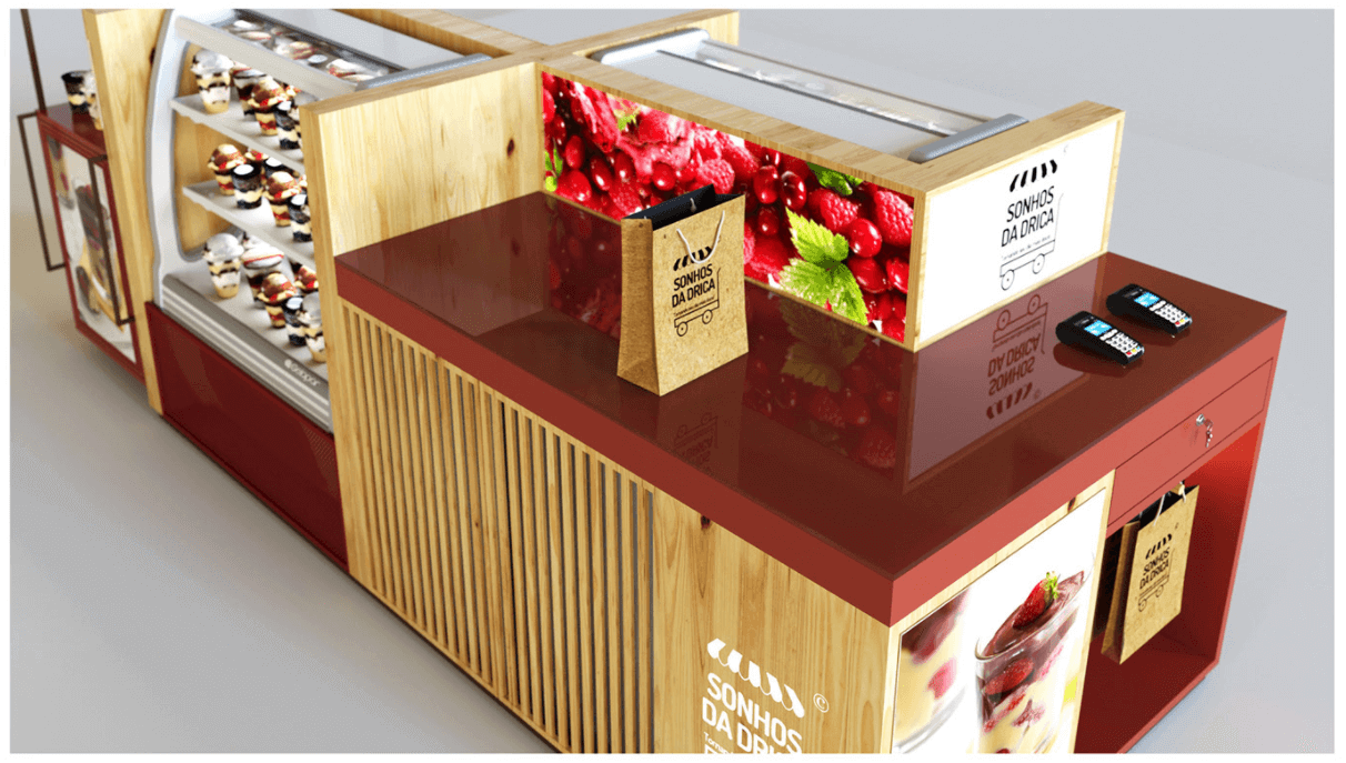ice cream counter stall