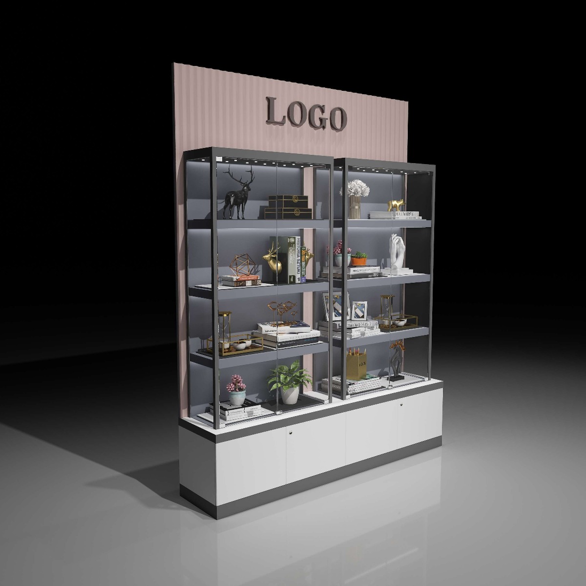 modern custom display showcases