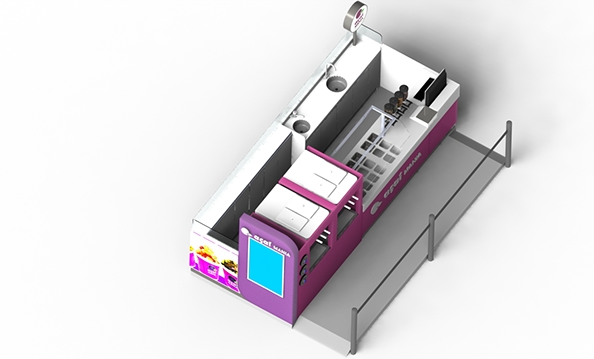 frozen yogurt kiosk
