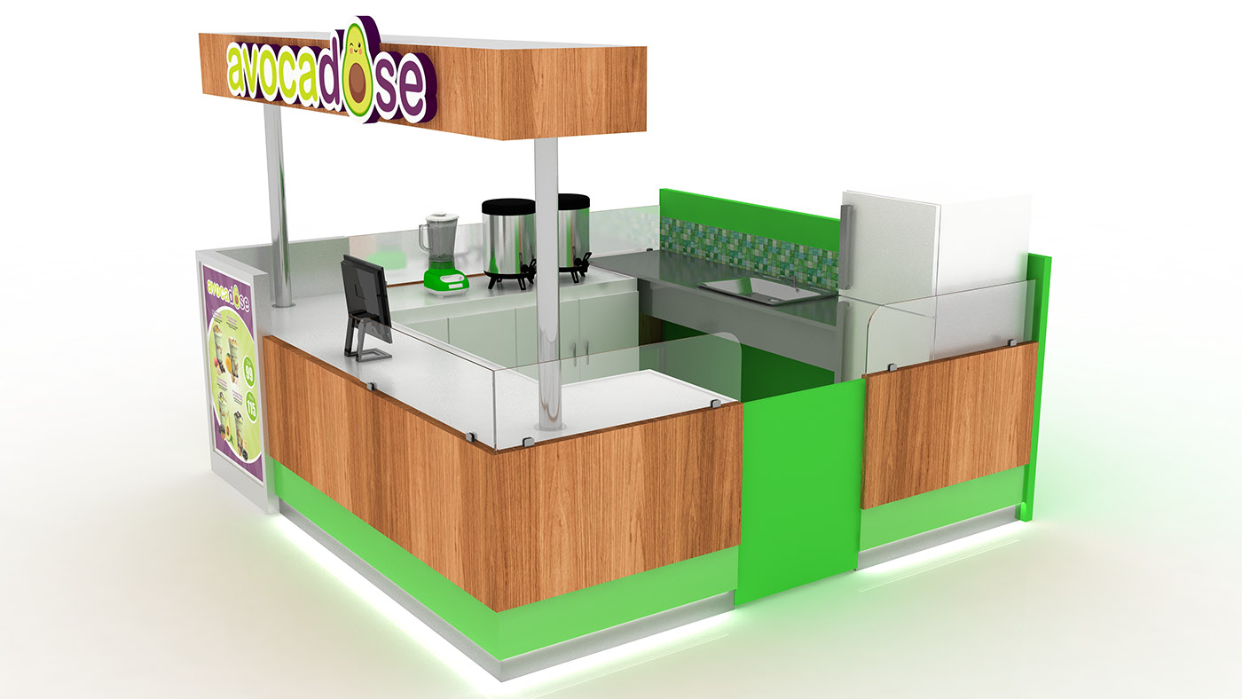 smoothie display kiosk 