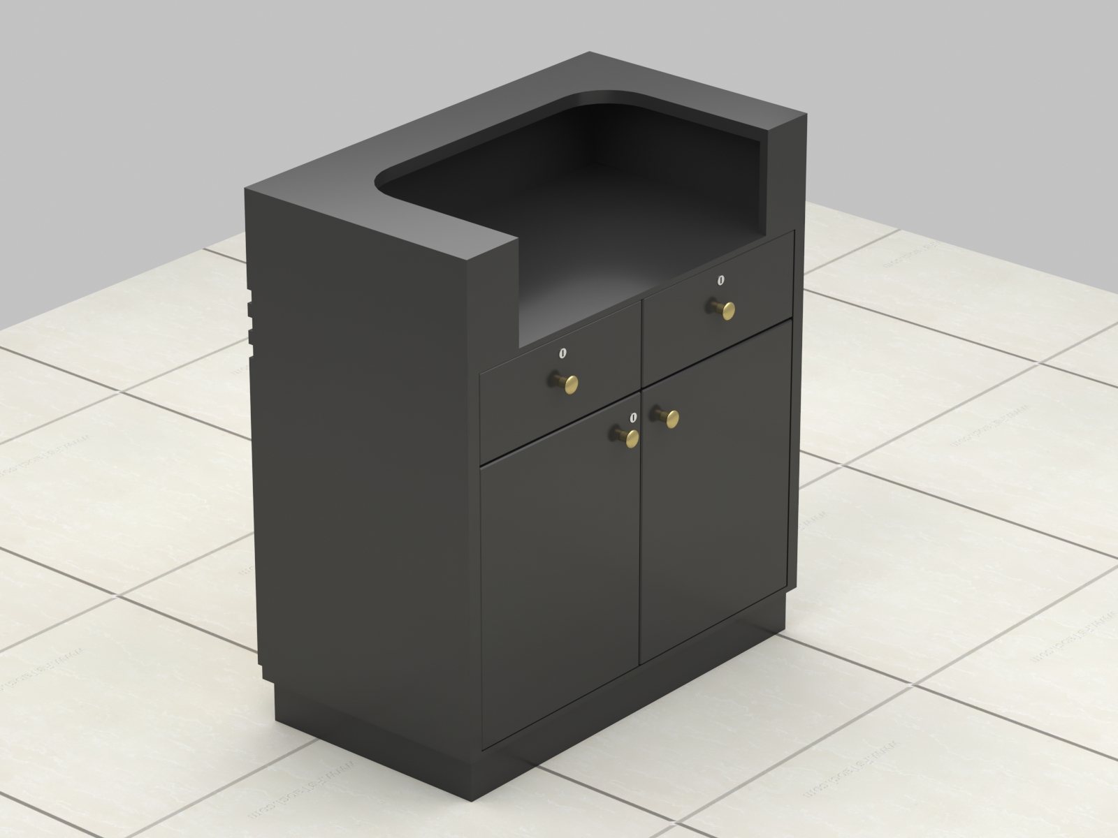 metal checkout counter 