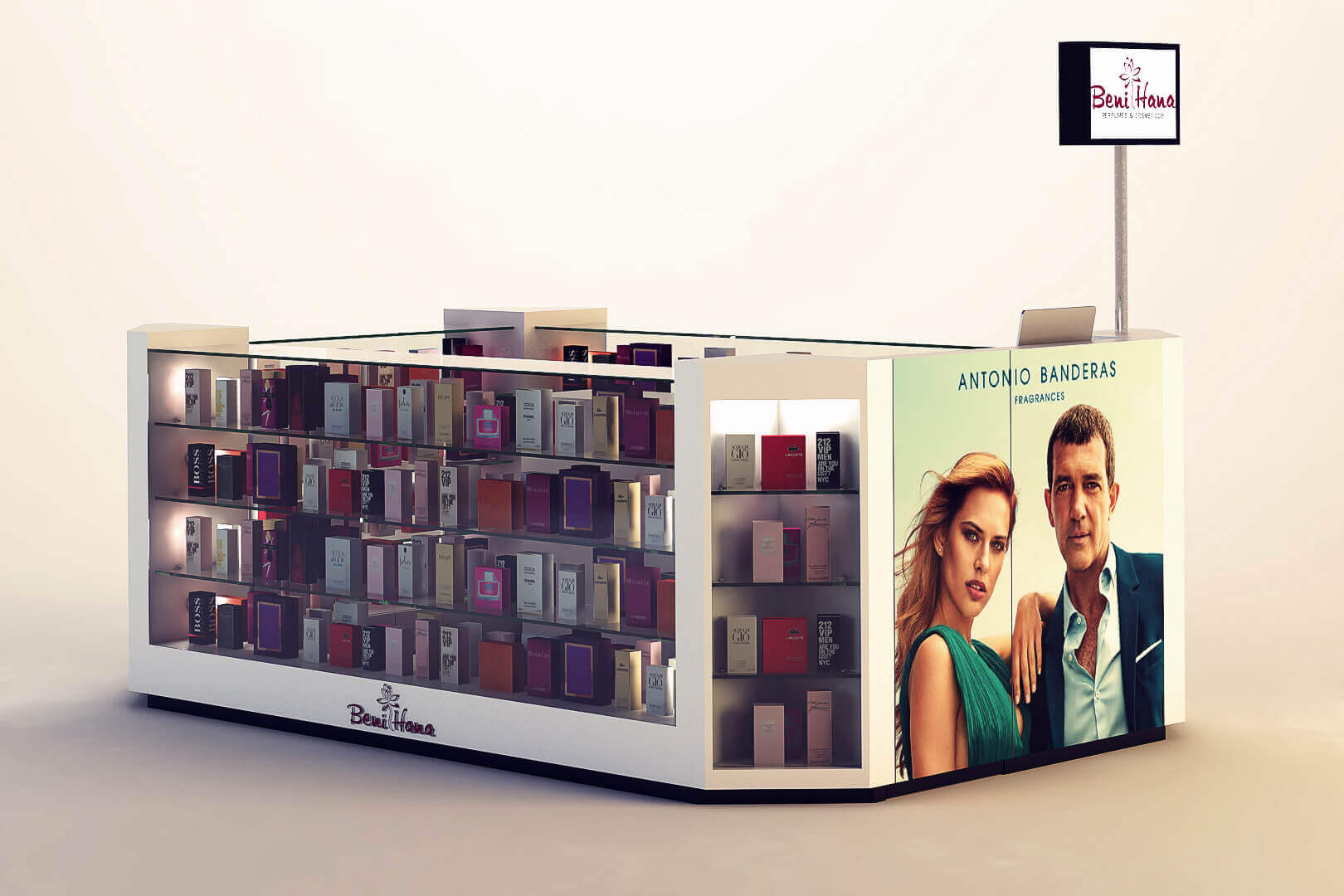 cosmetic display showcase 