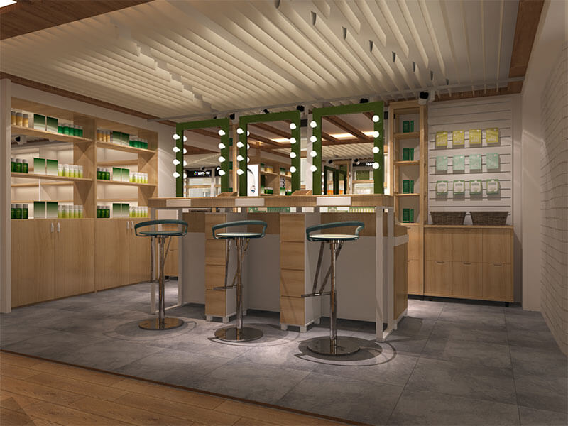 cosmetic display counter