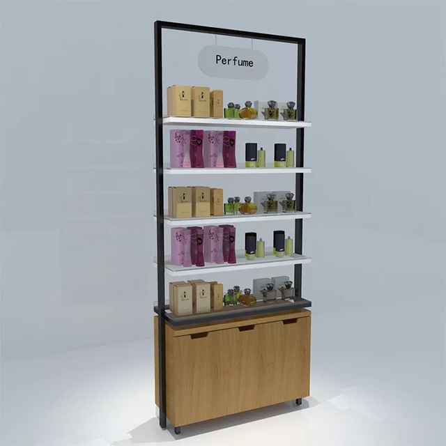 makeup display shelf