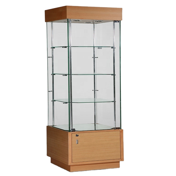 tall glass display cabinet
