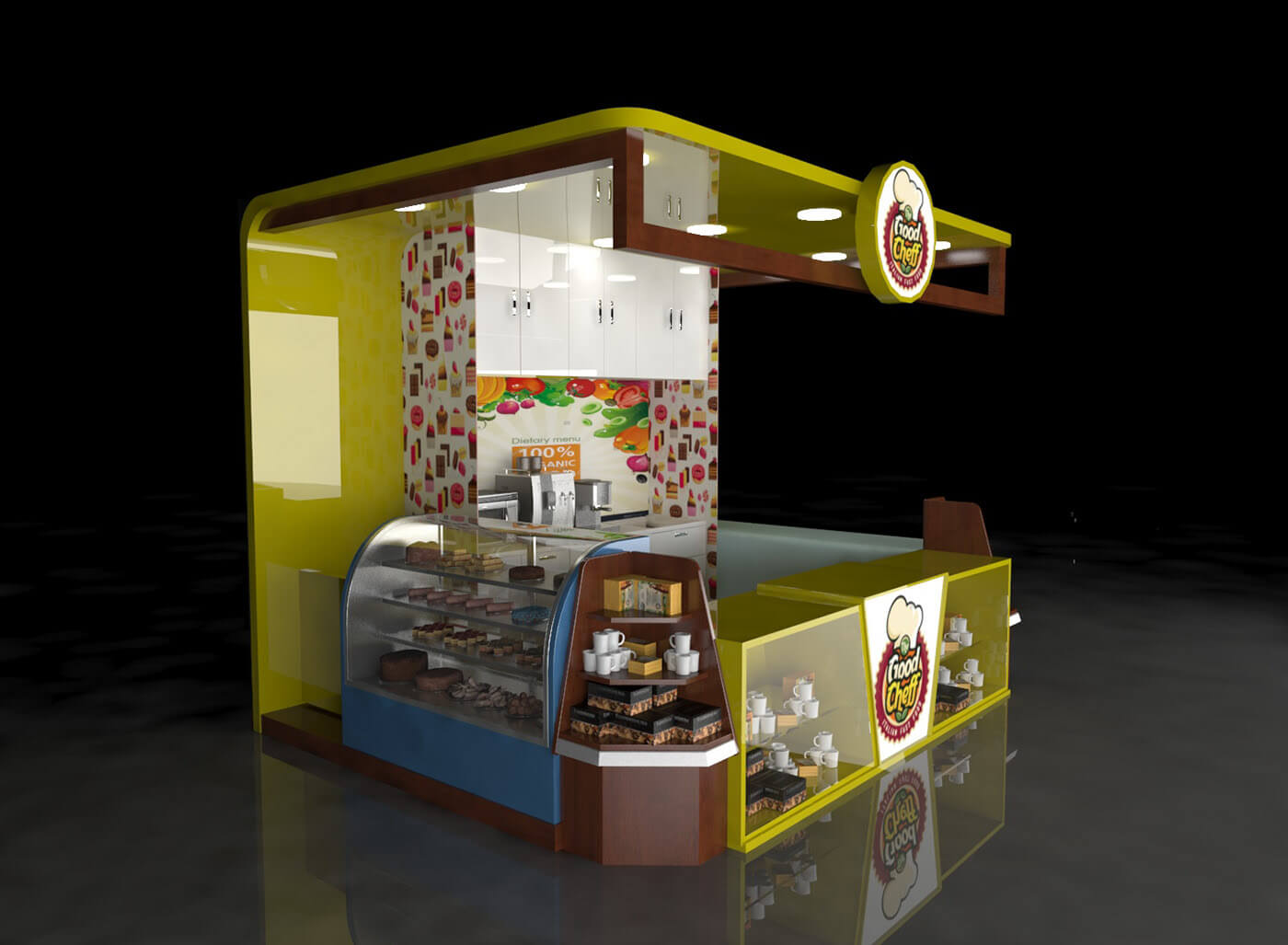 mall smoothie kiosk 